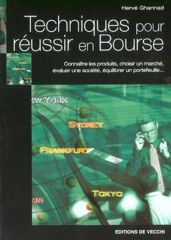 Couverture du livre « Techniques pour reussir en bourse » de Hervé Ghannad aux éditions De Vecchi