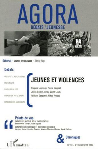 Couverture du livre « Jeunes et violences » de Precas/Gasparini aux éditions L'harmattan