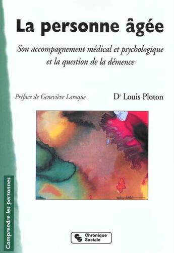 Couverture du livre « Personne agee 5eme edition » de Ploton L aux éditions Chronique Sociale