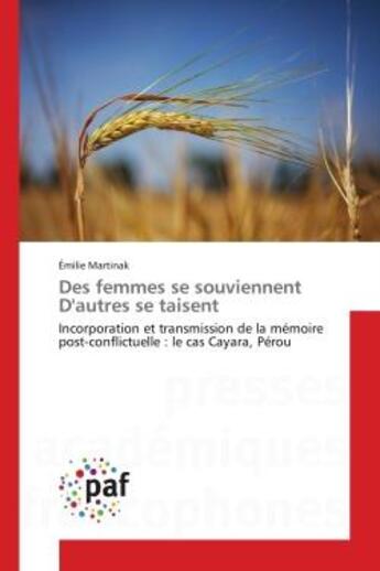 Couverture du livre « Des femmes se souviennent d'autres se taisent » de Martinak-E aux éditions Presses Academiques Francophones