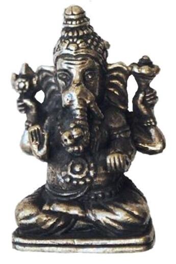 Couverture du livre « Mini statue ganesh metal argente 2 x 3 cm » de  aux éditions Dg-exodif