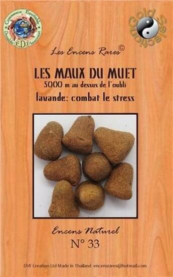 Couverture du livre « Encens rares : les maux du muet - combat le stress - 25 gr » de  aux éditions Dg-exodif