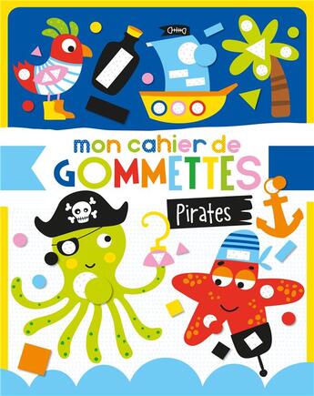 Couverture du livre « Mon cahier de gommettes : les pirates » de Atelier Cloro aux éditions 1 2 3 Soleil