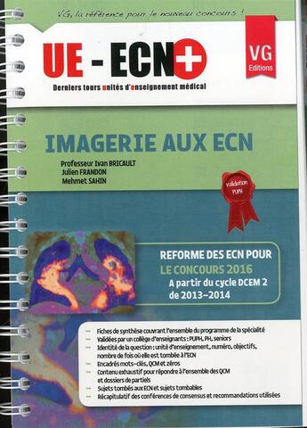 Couverture du livre « Ue ecn derniers tours imagerie aux ecn » de Bricault/Frandon/ aux éditions Vernazobres Grego