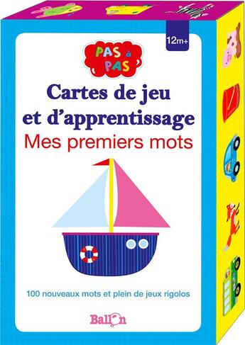 Couverture du livre « Cartes de jeu et d'apprentissage - mes premiers mots » de  aux éditions Le Ballon