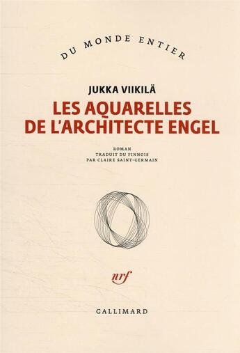 Couverture du livre « Les aquarelles de l'architecte Engel » de Jukka Viikila aux éditions Gallimard