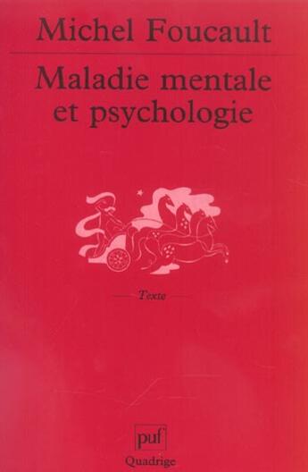 Couverture du livre « Maladie mentale et psychologie (3e ed) (3e édition) » de Michel Foucault aux éditions Puf