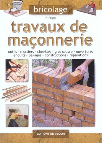 Couverture du livre « Travaux de maconnerie » de Poggi aux éditions De Vecchi