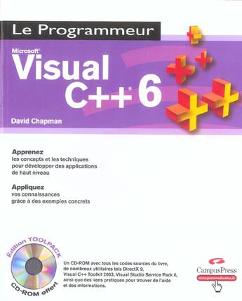 Couverture du livre « Visual c++ 6 » de David Chapman aux éditions Pearson