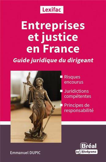 Couverture du livre « Entreprises et justice en France : guide du dirigeant averti » de Emmanuel Dupic aux éditions Breal