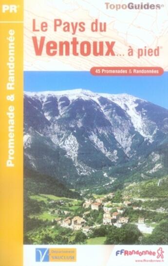 Couverture du livre « Le pays du ventoux à pied » de  aux éditions Ffrp