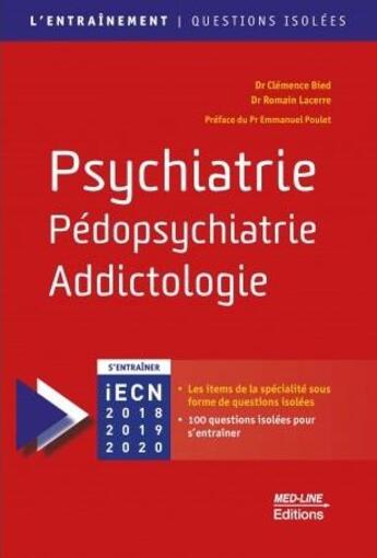 Couverture du livre « MED-LINE QUESTIONS ISOLÉES PSYCHIATRIE » de Lacerre-Bied aux éditions Med-line