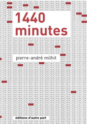 Couverture du livre « 1440 minutes » de Pierre-Andre Milhit aux éditions D'autre Part