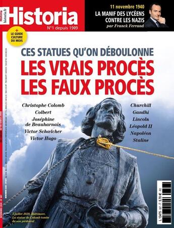 Couverture du livre « Historia mensuel n 887 - novembre 2020 » de  aux éditions L'histoire