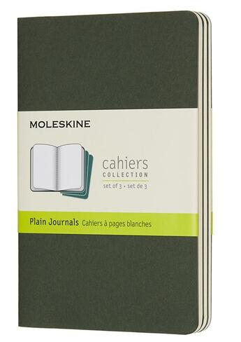 Couverture du livre « Cahier blanc poche myrte ; set de 3 » de  aux éditions Moleskine