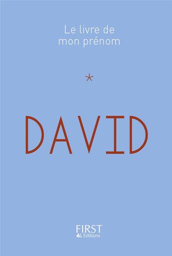 Couverture du livre « David » de Jules Lebrun aux éditions First