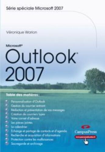 Couverture du livre « Outlook 2007 » de Veronique Warion aux éditions Pearson