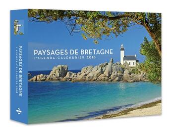 Couverture du livre « L'agenda-calendrier paysages de Bretagne (édition 2018) » de  aux éditions Hugo Image