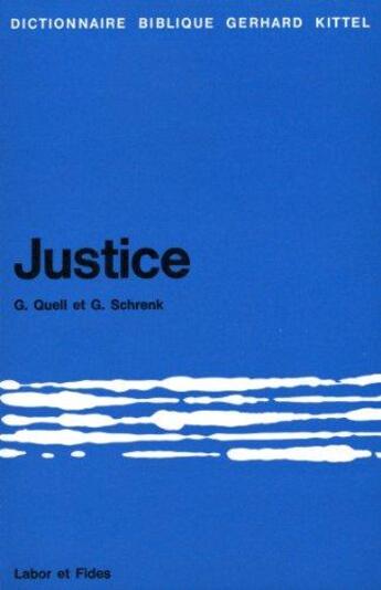 Couverture du livre « Justice » de Quell Gottfried aux éditions Labor Et Fides