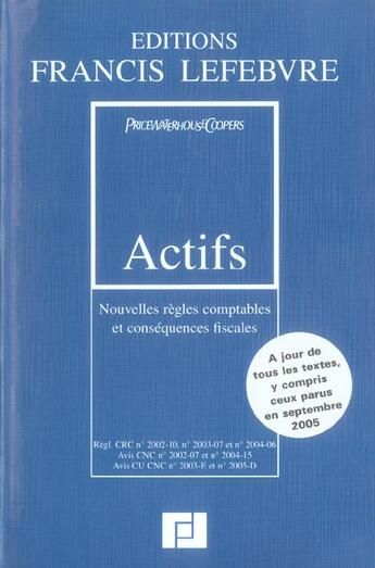 Couverture du livre « Actifs » de Pricewaterhousecoope aux éditions Lefebvre