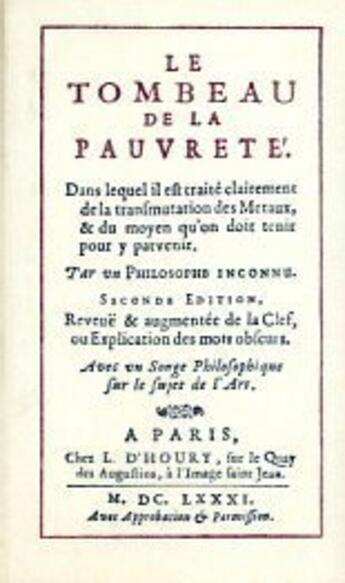 Couverture du livre « Le tombeau de la pauvreté » de  aux éditions Gutemberg