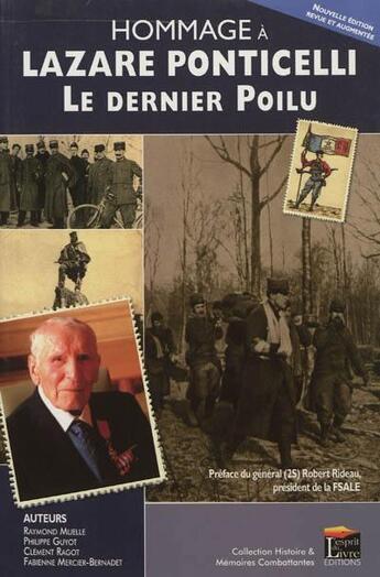 Couverture du livre « Hommage à Lazare Ponticelli ; le dernier poilu » de  aux éditions Regi Arm