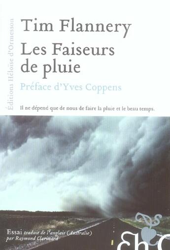 Couverture du livre « Les faiseurs de pluie » de Tim Flannery aux éditions Heloise D'ormesson