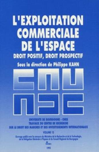 Couverture du livre « L'exploitation commerciale de l'espace » de  aux éditions Lexisnexis