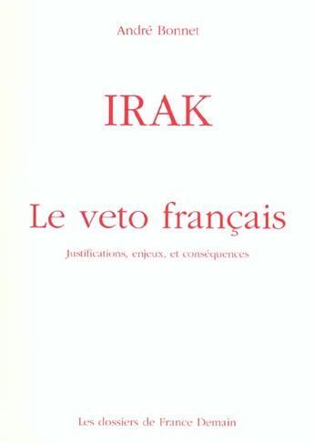 Couverture du livre « Irak. le veto francais » de  aux éditions Tequi