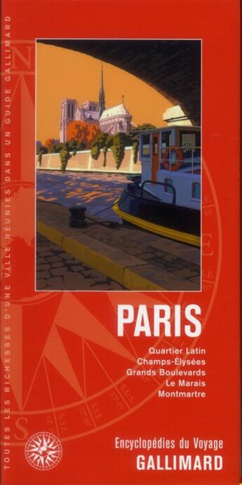 Couverture du livre « Paris (Quartier Latin, Champs-Elysées, Grands Boulevards) » de  aux éditions Gallimard-loisirs