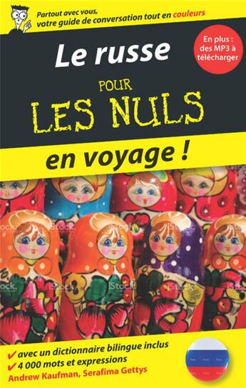 Couverture du livre « Le russe pour les nuls en voyage » de Andrew Kaufman aux éditions First