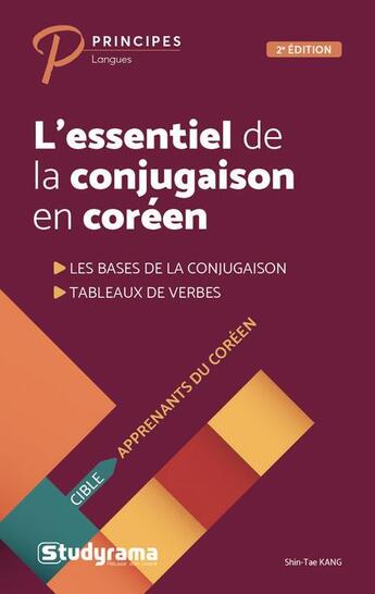 Couverture du livre « Essentiel de la conjugaison en coreen (l') » de  aux éditions Studyrama