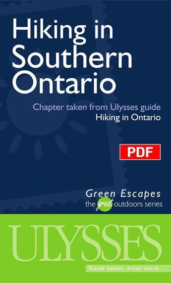 Couverture du livre « Hiking in Southern Ontario » de Tracey Arial aux éditions Ulysse