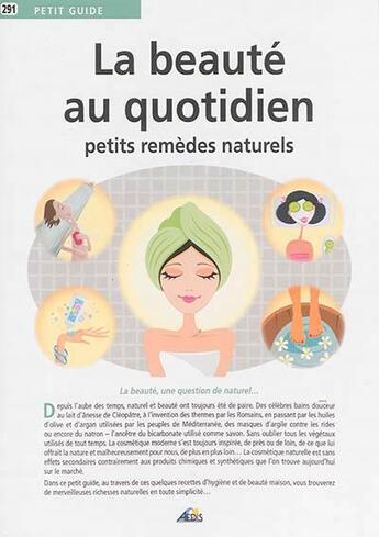 Couverture du livre « La beauté au quotidien » de  aux éditions Aedis