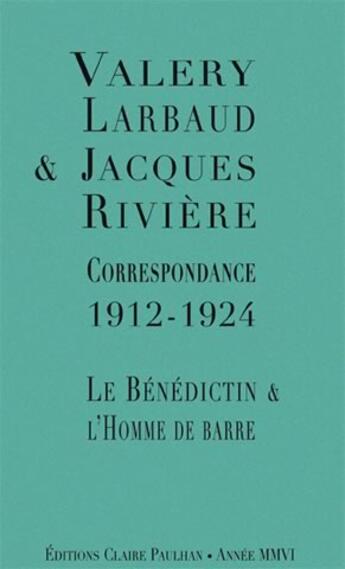 Couverture du livre « Correspondance 1912-1924 