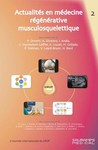 Couverture du livre « Actualites en medecine regeneratrice musculosquelettique » de Griip aux éditions Sauramps Medical