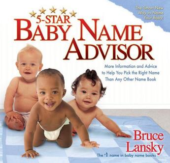 Couverture du livre « 5-Star Baby Name Advisor » de Lansky Bruce aux éditions Meadowbrook