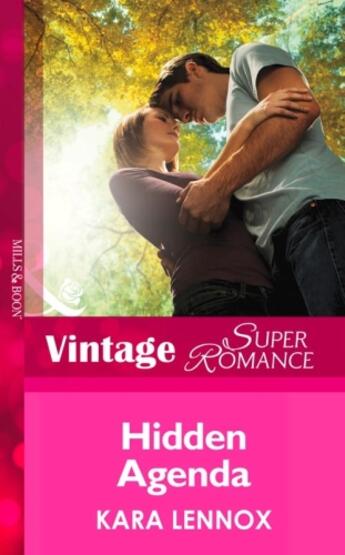 Couverture du livre « Hidden Agenda (Mills & Boon Vintage Superromance) (Project Justice - B » de Kara Lennox aux éditions Mills & Boon Series