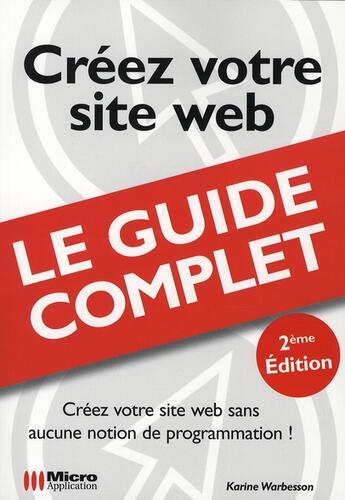 Couverture du livre « Créez votre site web » de Karine Warbesson aux éditions Micro Application