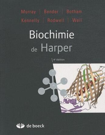 Couverture du livre « Biochimie de Harper (4e édition) » de  aux éditions De Boeck Superieur