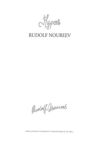 Couverture du livre « Rudolf Noureev » de  aux éditions William Blake & Co