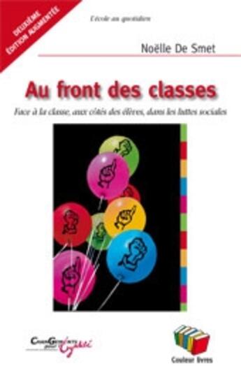 Couverture du livre « Au front des classes » de De Smet aux éditions Couleur Livres
