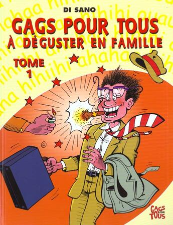 Couverture du livre « Gags pour tous t.1 ; a deguster en famille » de Di Sano aux éditions P & T Production - Joker