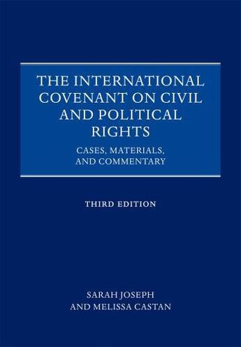 Couverture du livre « The International Covenant on Civil and Political Rights: Cases, Mater » de Castan Melissa aux éditions Oup Oxford