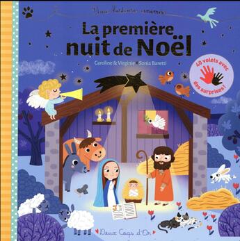 Couverture du livre « La première nuit de Noël ; une histoire animée » de Virginie Aladjidi aux éditions Deux Coqs D'or