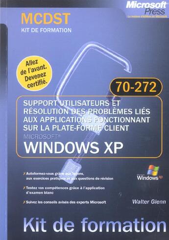 Couverture du livre « Support Utilisateurs Et Resolution Des Problemes Lies Aux Applications Fonctionnant Sur La Plate-Forme Clients » de Walter Glenn aux éditions Microsoft Press