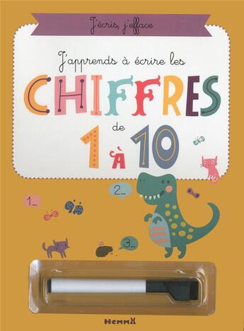 Couverture du livre « J'apprends à écrire les chiffres de 1 à 10 » de Adele Constant aux éditions Hemma