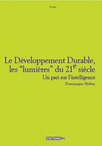 Couverture du livre « Le développement durable ; les 