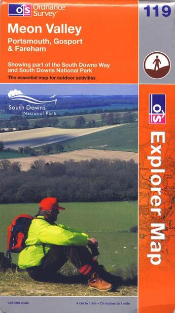 Couverture du livre « Meon valley 1/25 000 » de  aux éditions Ordnance Survey