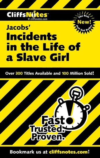 Couverture du livre « CliffsNotes on Jacobs' Incidents in the Life of a Slave Girl » de Washington Durthy A aux éditions Houghton Mifflin Harcourt